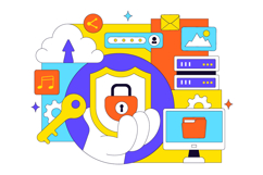 10 Digital Cloud Security Illustration Product Image 4