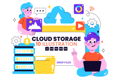 10 Cloud Storage Illustration Product Image 1