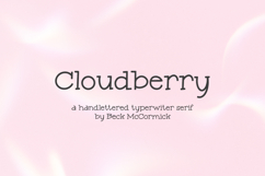Cloudberry Typewriter Serif Font Product Image 1