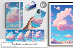 Digital Paper Clouds Cartoon Background Product Image 1