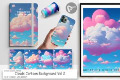 Digital Paper Clouds Cartoon Background Product Image 1