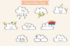 Clouds Colored Kawaii | Hand Drawn Weather, Rainbow, Moon Product Image 3