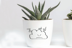 Clouds Kawaii | Hand Drawn Weather, Rainbow, Moon, Lightning Product Image 2