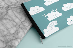Clouds White Kawaii | Hand Drawn Weather, Rainbow, Moon Product Image 6