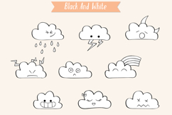 Clouds Kawaii | Hand Drawn Weather, Rainbow, Moon, Lightning Product Image 7