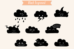 Clouds Kawaii | Hand Drawn Weather, Rainbow, Moon, Lightning Product Image 8