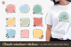 Clouds are windows Stickers | Speech Clouds and Frames_2 Product Image 1