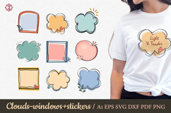 Clouds are windows Stickers | Speech Clouds and Frames Product Image 1