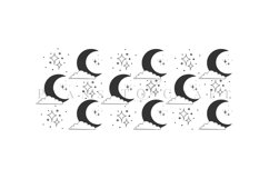 cloudy moon libbey beer can glass full wrap svg presized template for 16oz and 20oz glass for Cricut Silhouette and sublimation