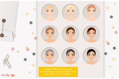 Woman character clipart, casual coffee girl, Clover LVA29 Product Image 2