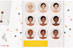 Woman character clipart, casual coffee girl, Clover LVA29 Product Image 3