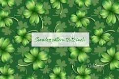 Clover digital paper | St Patrick&#039;s day Shamrock pattern Product Image 1