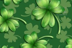 Clover digital paper | St Patrick&#039;s day Shamrock pattern Product Image 2