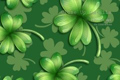 Clover digital paper | St Patrick's day Shamrock pattern Product Image 2