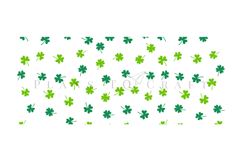clover st patricks day themed Libbey glass can wrap design featuring loving style artwork available as digital files ready to download for crafting and decor projects