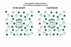 clover st patricks day skinny tumbler sublimation wrap with high resolution and transparant background are for 20oz and 30oz skinny tumbler