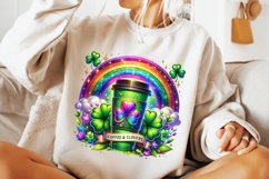 St Patrick&#039;s Day Coffee And Clovers PNG, Lucky Day PNG Product Image 2