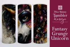 Fantasy Tumbler Wrap, Grunge Clown Unicorn Tumbler Wrap, t2 Product Image 1
