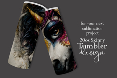 Fantasy Tumbler Wrap, Grunge Clown Unicorn Tumbler Wrap, t2 Product Image 2