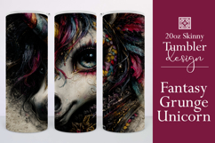 Fantasy Tumbler Wrap, Grunge Clown Unicorn Tumbler Wrap, t3 Product Image 1