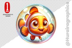 Cute Clown Fish Clipart - PNG File Product Image 1