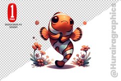 Cute Clown Fish Clipart - PNG File Product Image 1