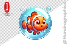 Cute Clown Fish Clipart - PNG File Product Image 1