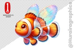 Cute Clown Fish Clipart - PNG File Product Image 1
