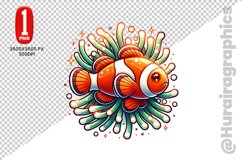 Cute Clown Fish Clipart - PNG File Product Image 1