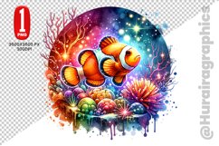 Cute Clown Fish Clipart - PNG File Product Image 1