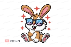 Cool bunny wearing sunglasses rabbit cute Product Image 1