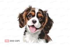 Happy tri color dog portrait canine puppy Product Image 1