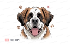 Saint Bernard dog happy face image Product Image 1