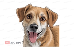 Happy brown dog panting canine animal Product Image 1