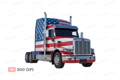 American flag truck transport vehicle Product Image 1