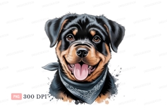 Rottweiler dog bandana black brown Product Image 1