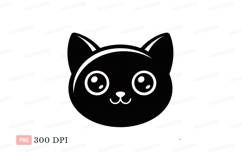 Cute cat face cartoon animal Product Image 1