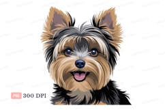 Yorkshire terrier happy face puppy canine Product Image 1