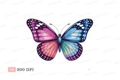 Colorful butterfly with pink blue wings purple Product Image 1