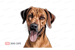 Brown dog face happy tongue out canine animal Product Image 1