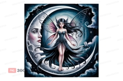Moon fairy dark fantasy wings Product Image 1