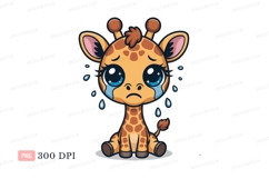Sad crying baby giraffe tears Product Image 1