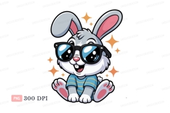 Cool bunny wearing sunglasses rabbit cute Product Image 1