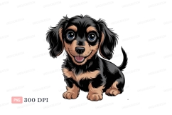 Happy black and tan dachshund puppy image Product Image 1