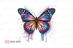 Colorful butterfly galaxy splash purple Product Image 1
