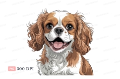 Happy brown white dog smiling canine animal Product Image 1