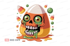 Candy corn monster dripping halloween Product Image 1
