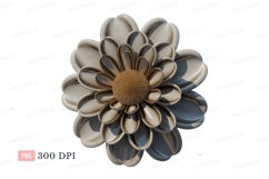 Creamy brown flower petals center Product Image 1