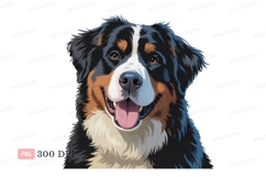 Happy Bernese Mountain Dog Portrait image Product Image 1