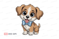Cute puppy wearing blue bow tie canine adorable Product Image 1